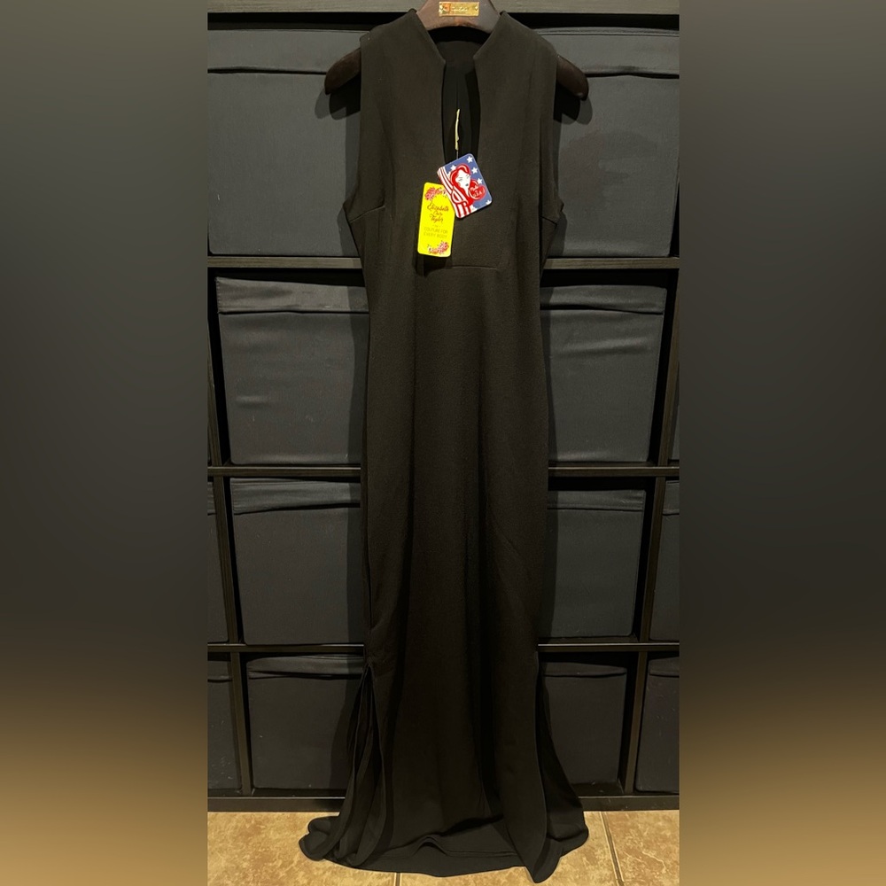 Pinup Couture PUG Elizabeth Claire Taylor Sleeveless Black Maxi Dress Size S NWT